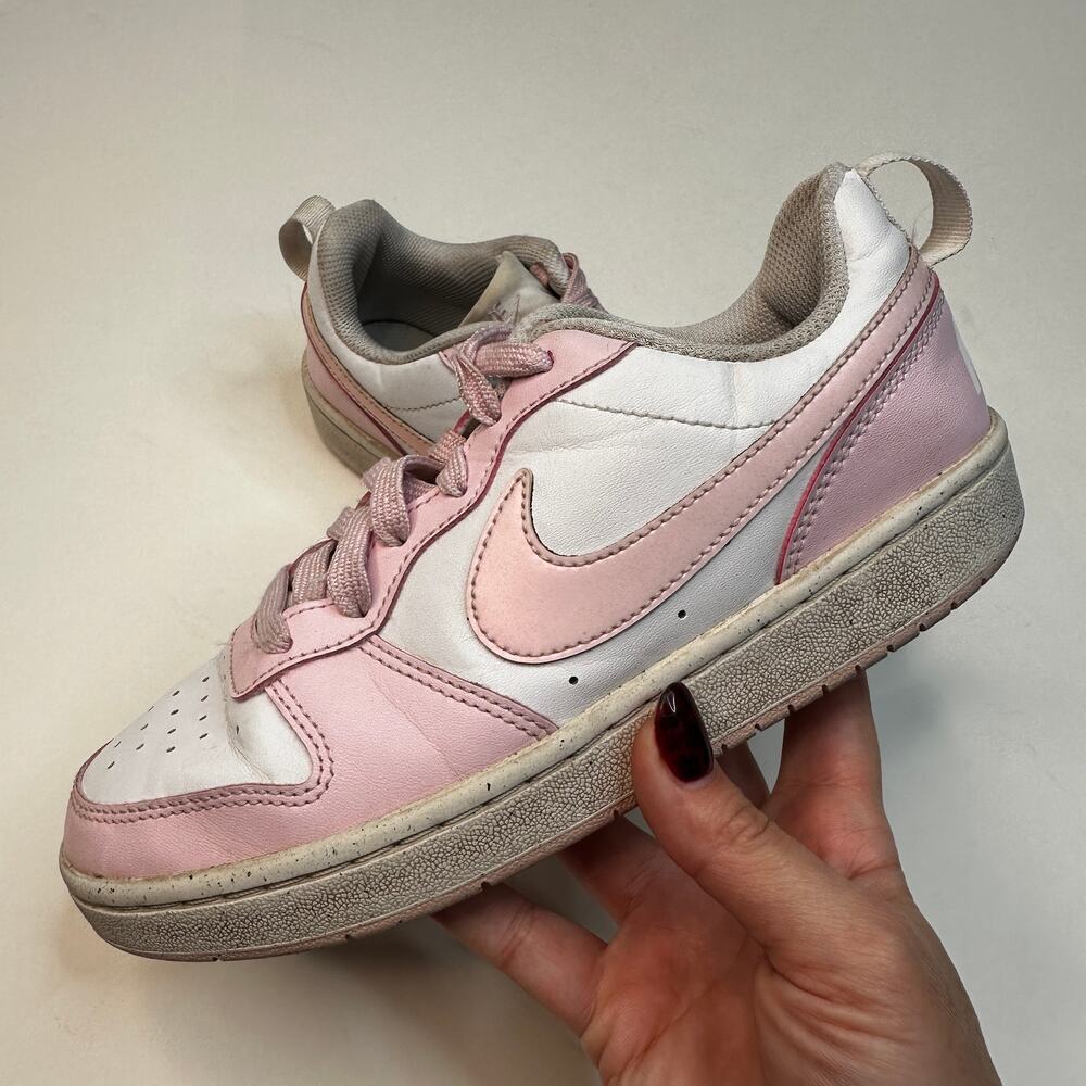 Nike Grade School Court Borough Pink White Low Sneakers